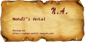 Nehéz Antal névjegykártya